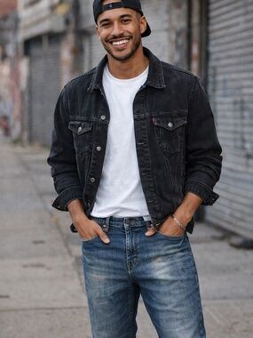 Wrangler Slim Straight Jeans 36x30 Blue Denim Rugged Classic Streetwear